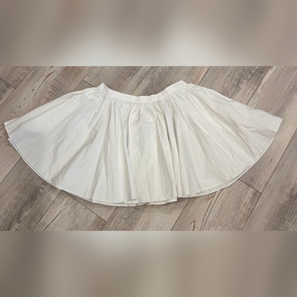 Free People Gaia Optic White Mini Skater Skirt Pleated Casual - Picture 12 of 13